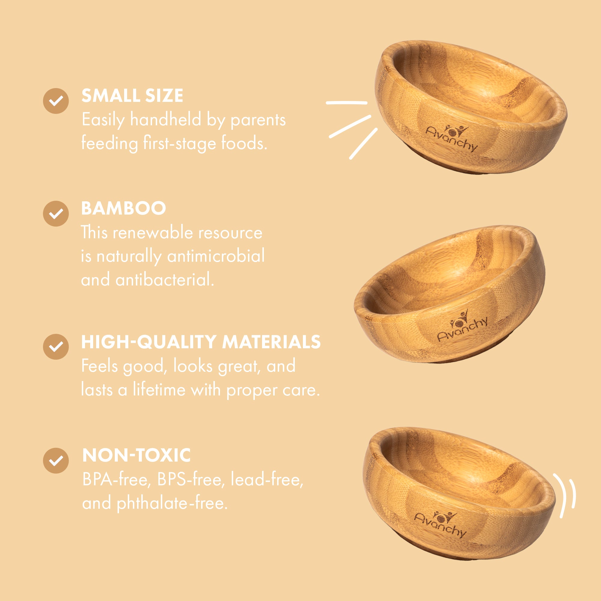 AVANCHY Mini Bowl Bamboo