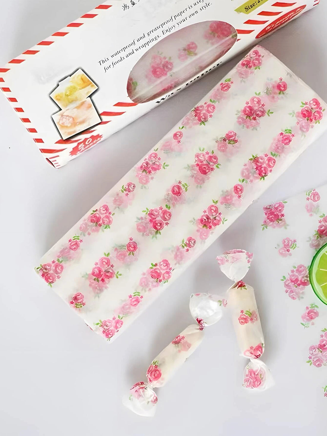 Papel Encerado Wax Paper Rosas