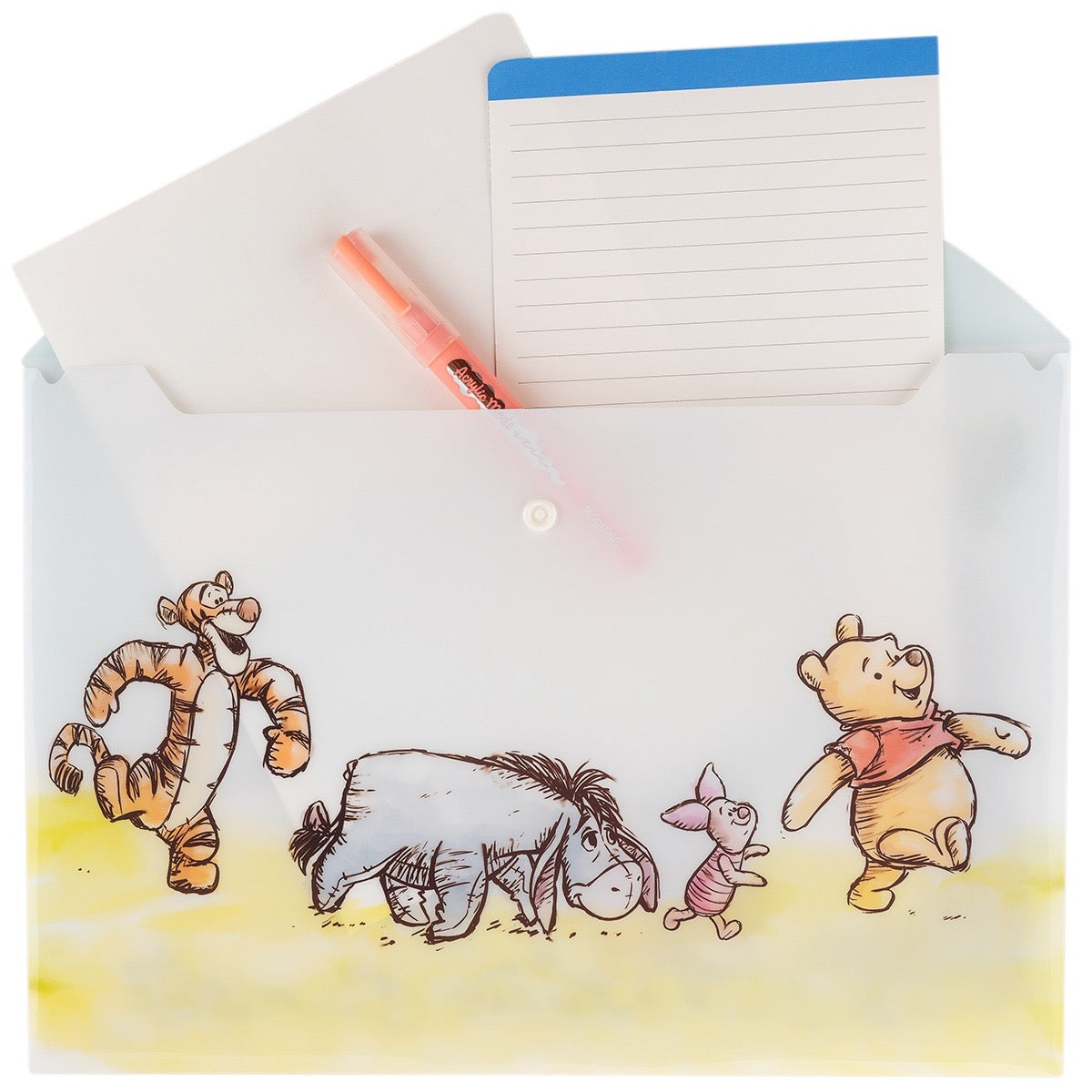 PRETTY NOTES SOBRE A4 CON BOTON POOH