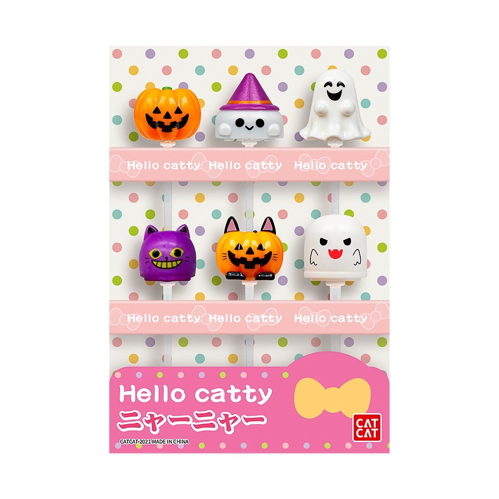 Palillos Halloween Calabaza Gatito
