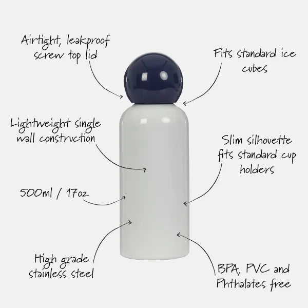 Botella Lund London 500 ml Blanco & Indigo