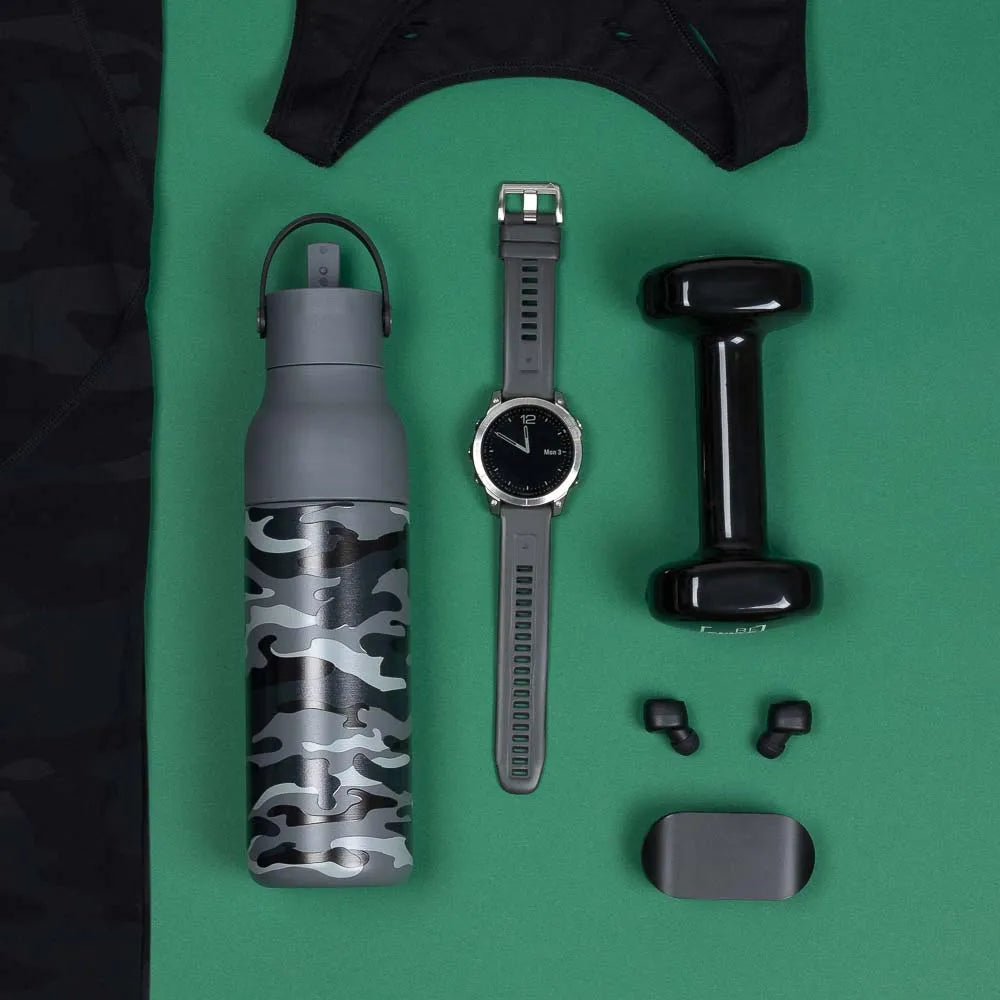 Botella Lund London 500 ml Gris Camuflaje