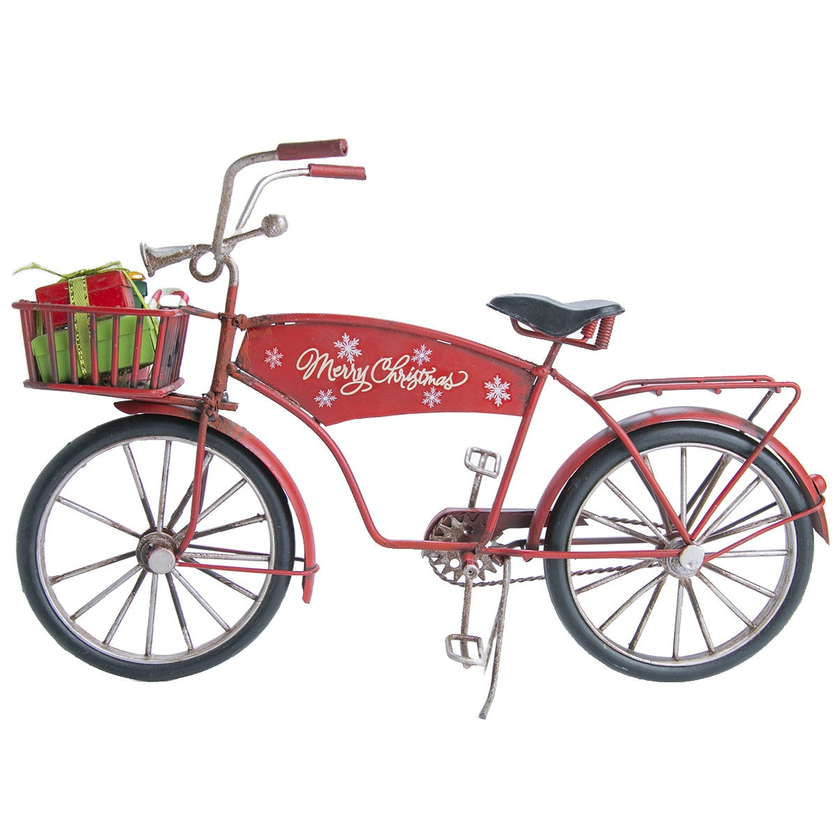 The Elf Hut Bici Roja con Canasta Abierta