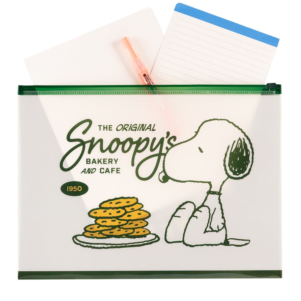 PRETTY NOTES SOBRE A4 ZIP SNOOPY