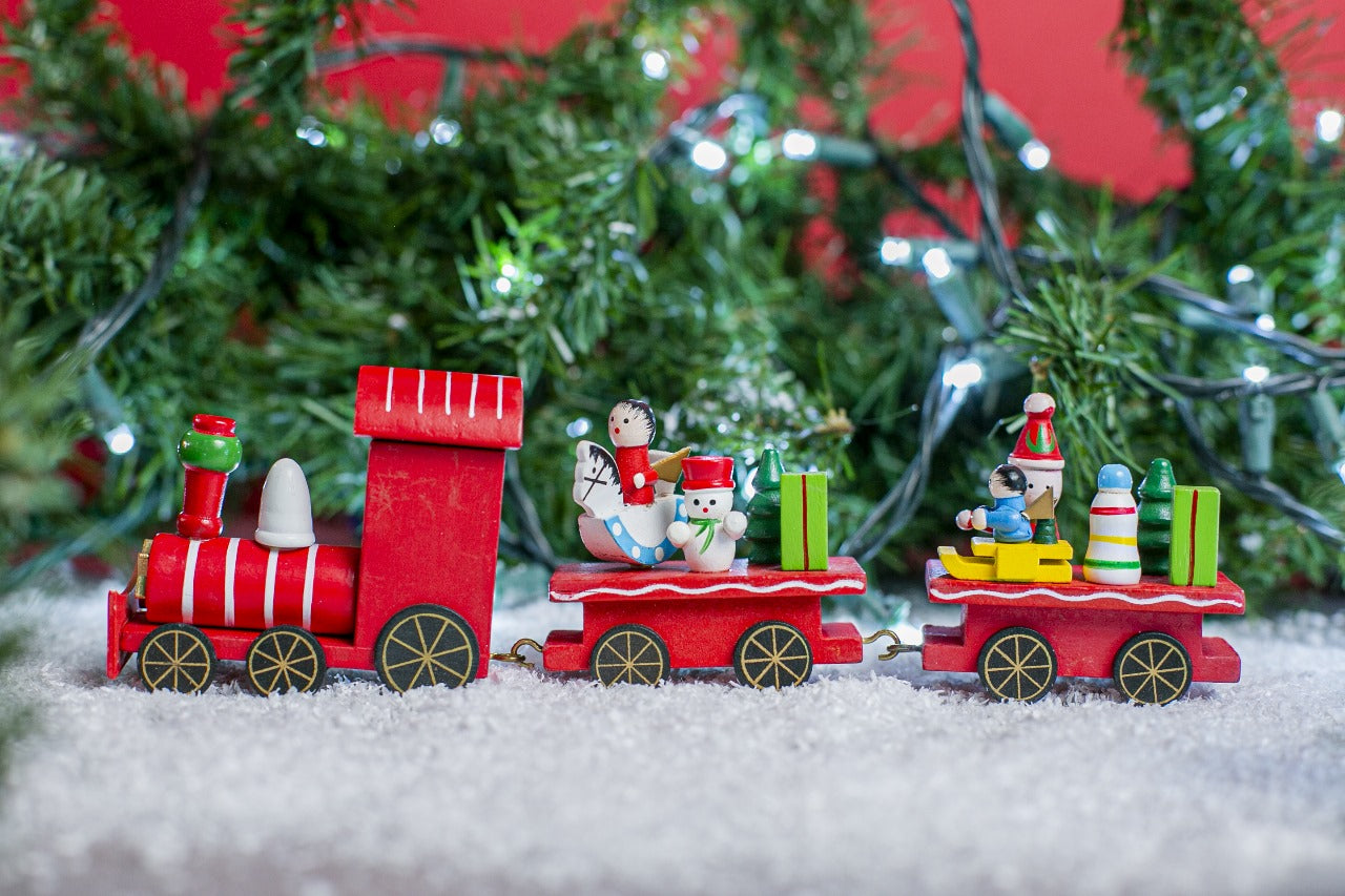 The Elf Hut Tren Rojo Santa Juguetes