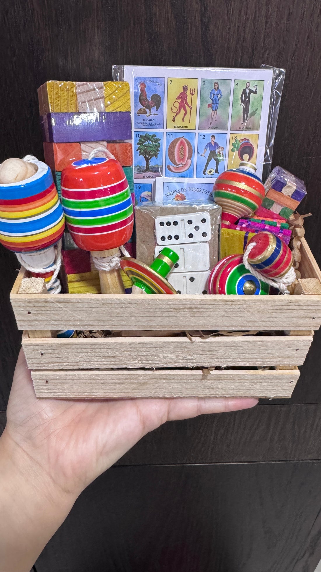 Kit Juegos Mini Tradicionales Huacal Balero Copa