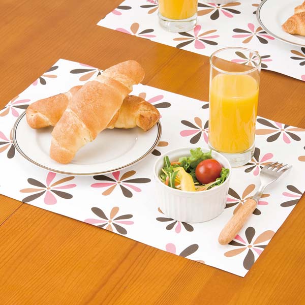 Mantel Individual Desechable Flores