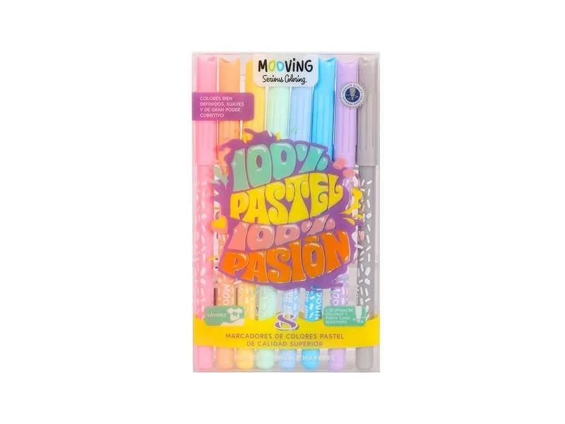 PRETTY NOTES Coloring - Marcadores Color Pastel x 8