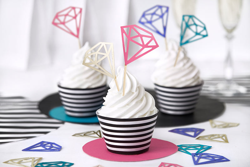 Cake Topper Diamantes (5 piezas)