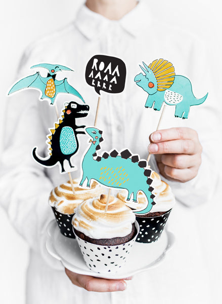 Cake Topper Dinosaurios (5 piezas)