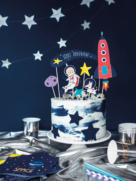 Cake Topper Espacio (7 piezas)