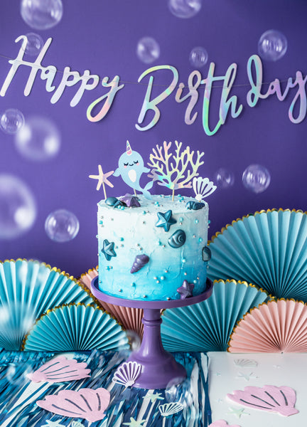 Cake Topper Narval (4 piezas)