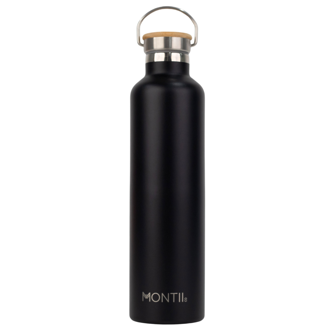 Botella MONTII 1 Litro Acero Inoxidable Negro