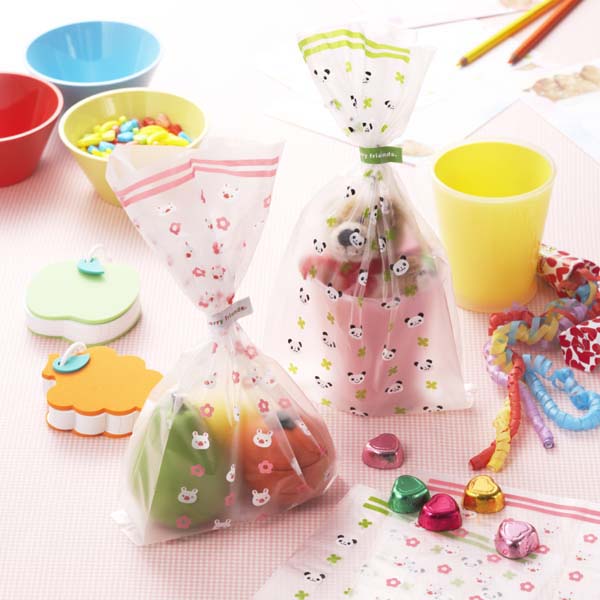 Bolsas desechables Candy Bag Panda & Rabbit incluye stickers