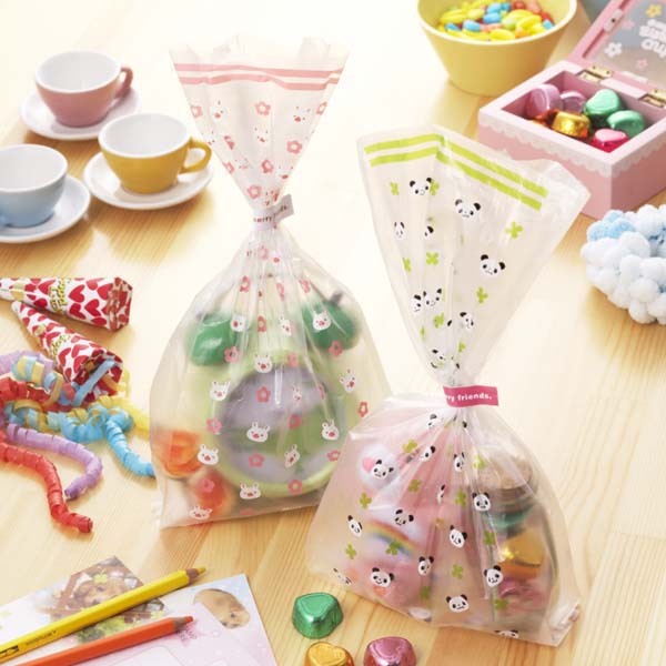 Bolsas desechables Candy Bag Panda & Rabbit incluye stickers