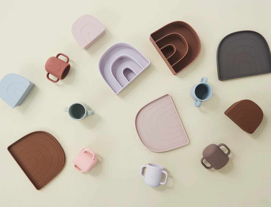 Plato y bowl Arcoiris OYOY