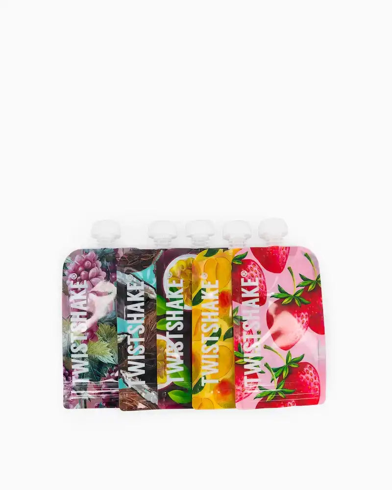 5 bolsas exprimibles reutilizables