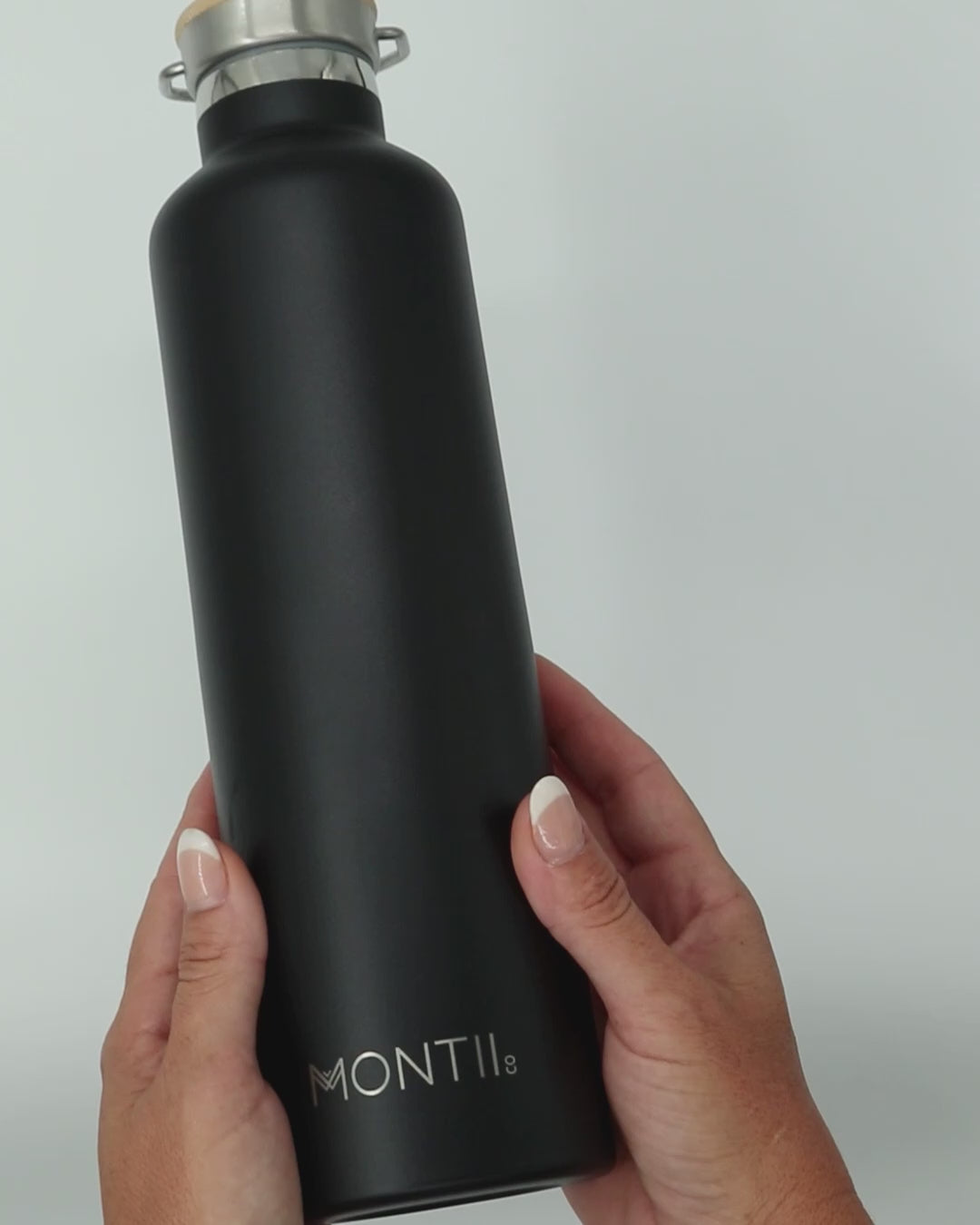 Botella MONTII 1 Litro Acero Inoxidable Negro