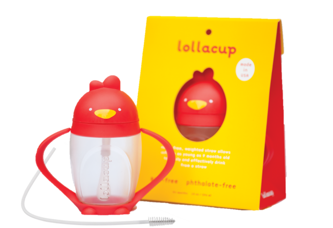 Botella con popote Lollacup