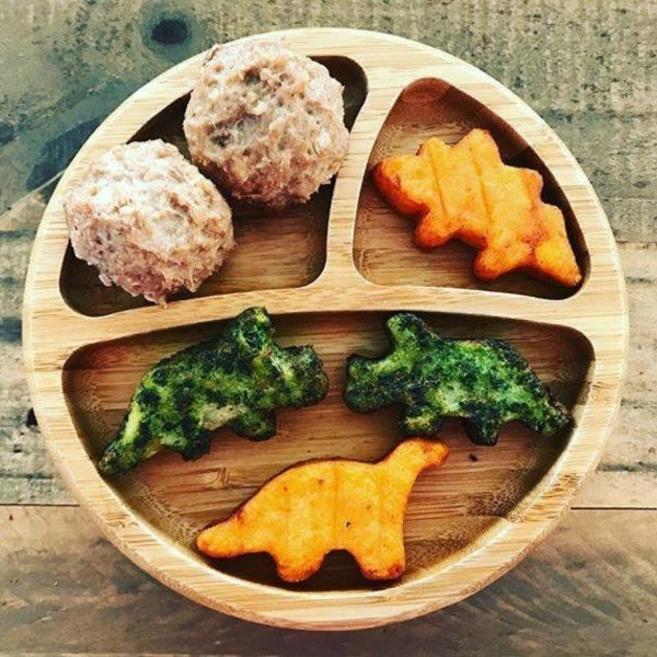 AVANCHY Plato de Bambú para Bebé con ventosa adherible