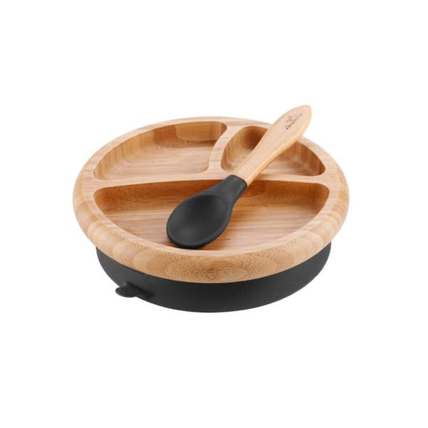 AVANCHY Plato de Bambú para Bebé con ventosa adherible