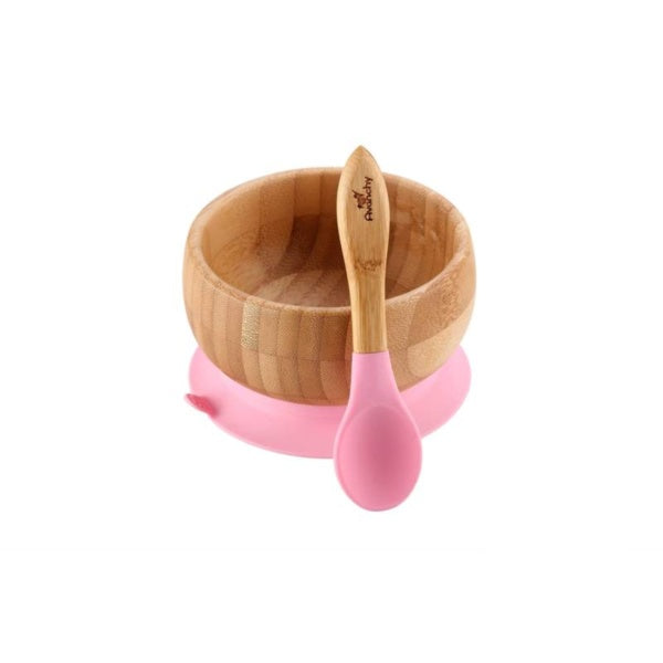 Bowl de Bambú AVANCHY para Bebé con base antiderrapante