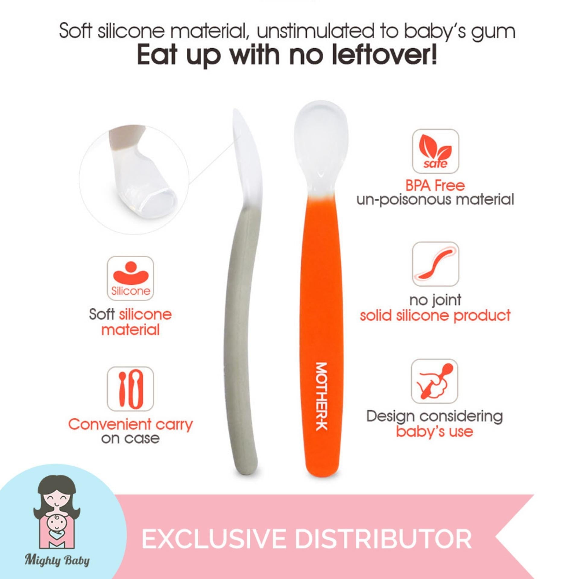 Set de cucharas Mother K Silicon para Papillas