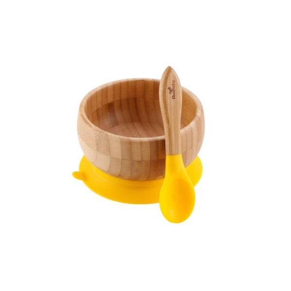 Bowl de Bambú AVANCHY para Bebé con base antiderrapante