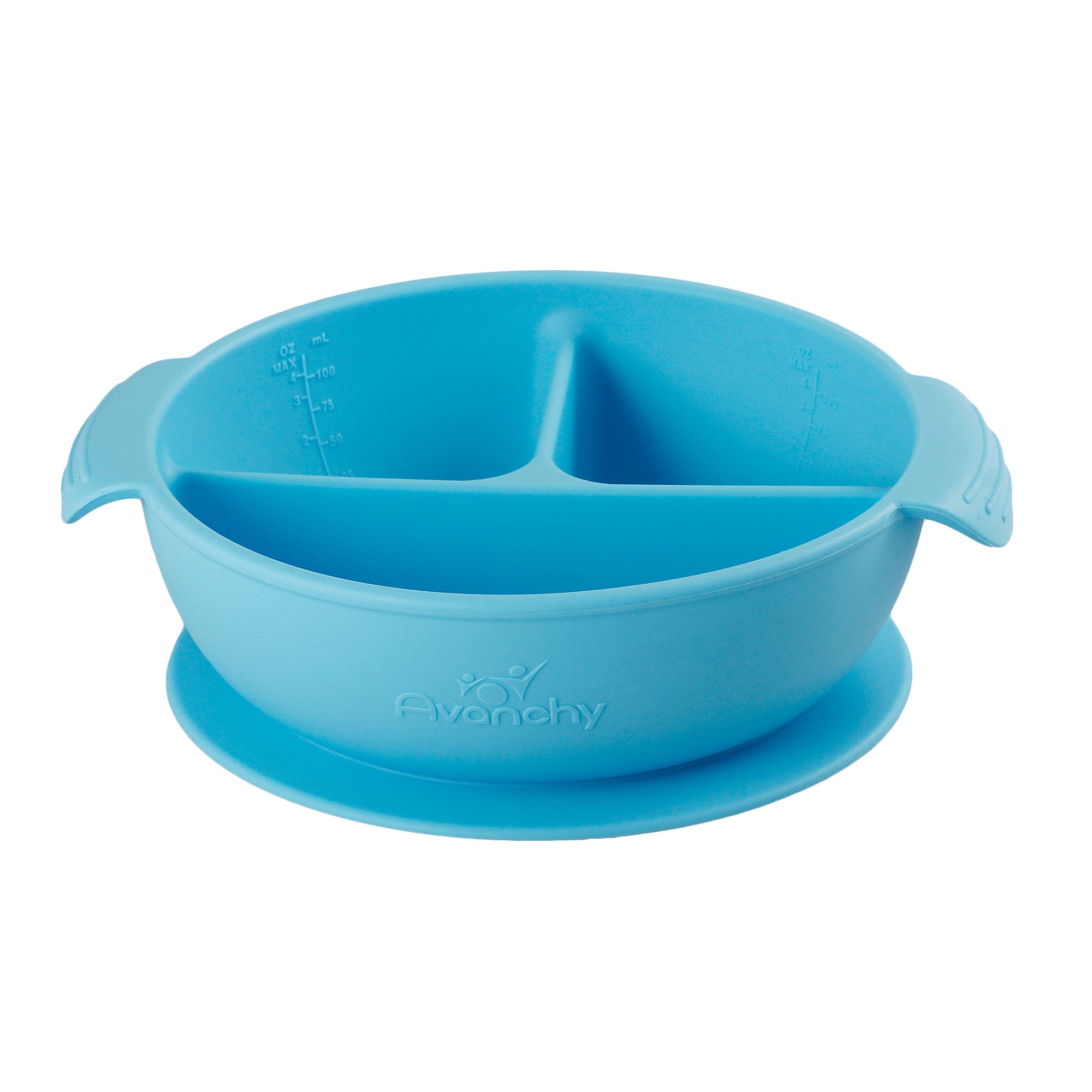 Bowl Avanchy tres divisiones silicon con ventosa adherible a la mesa