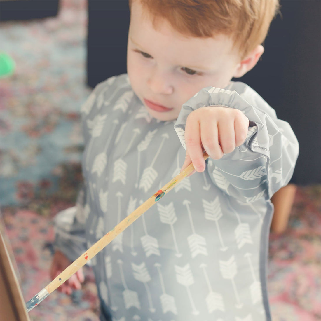 Babero Manga Larga Smock BUMKINS Impermeable Flechas