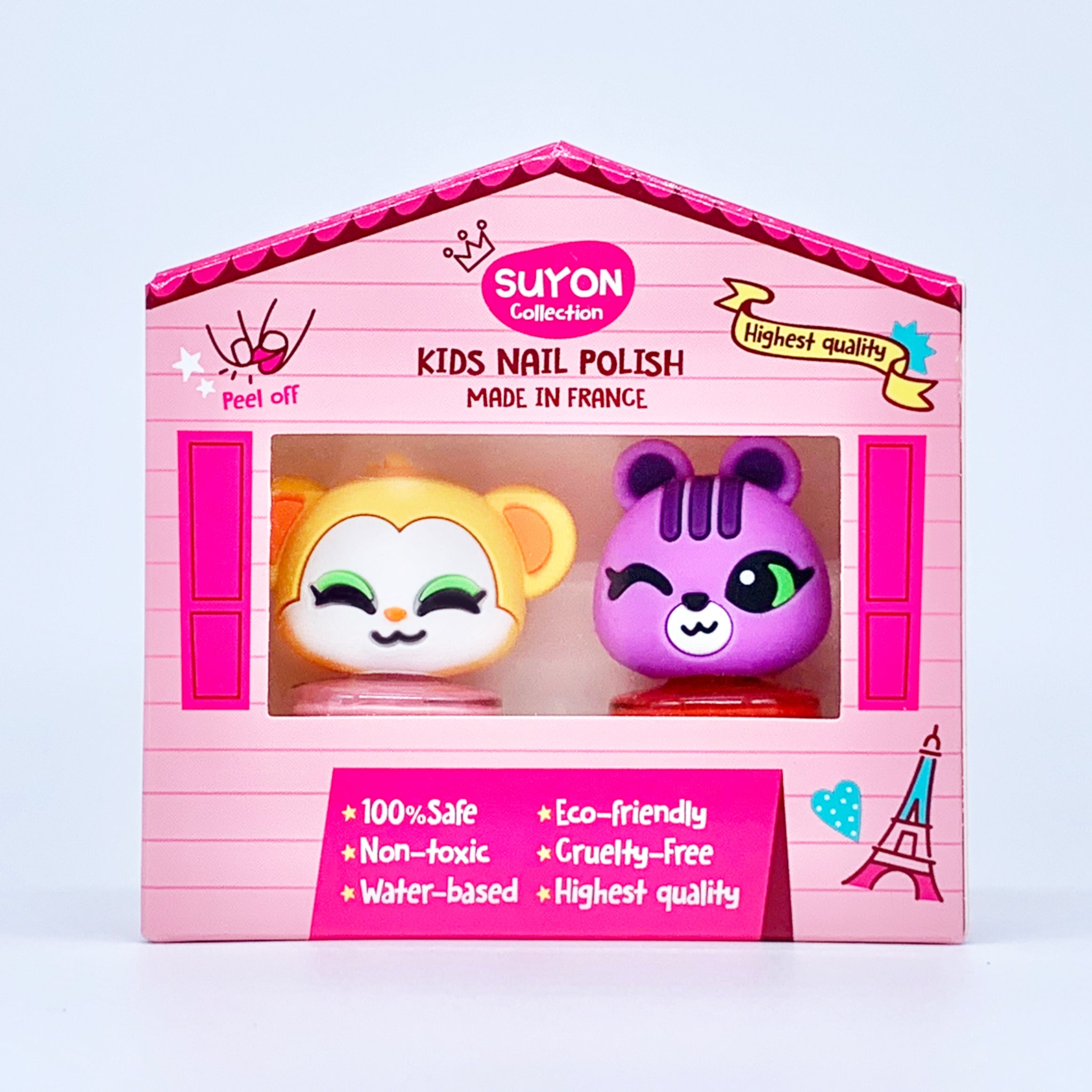 Set de 2- Barniz de Uñas Koko & Arong "Rosa y Rojo"