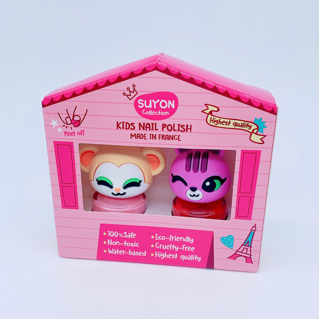 Set de 2- Barniz de Uñas Koko & Arong "Rosa y Rojo"