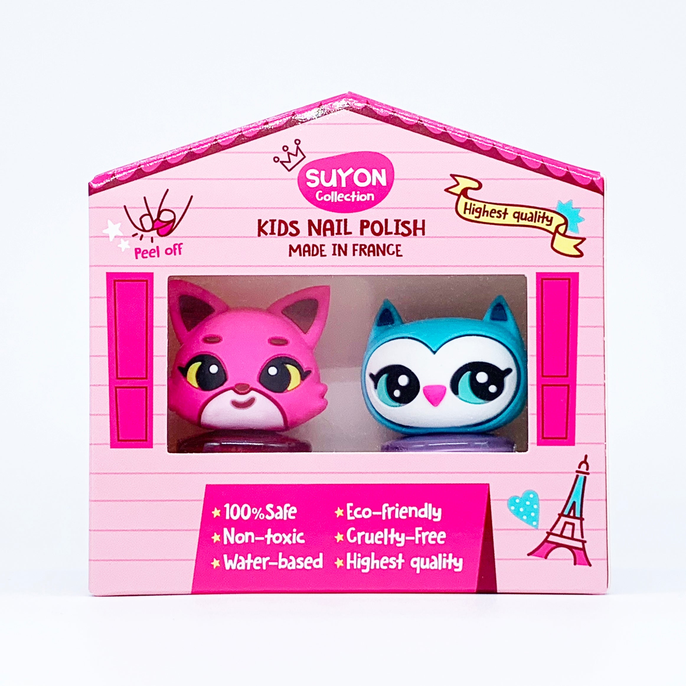 Set de 2- Barniz de Uñas Tina & Koko "Rojo obscuro y Rosa Claro"