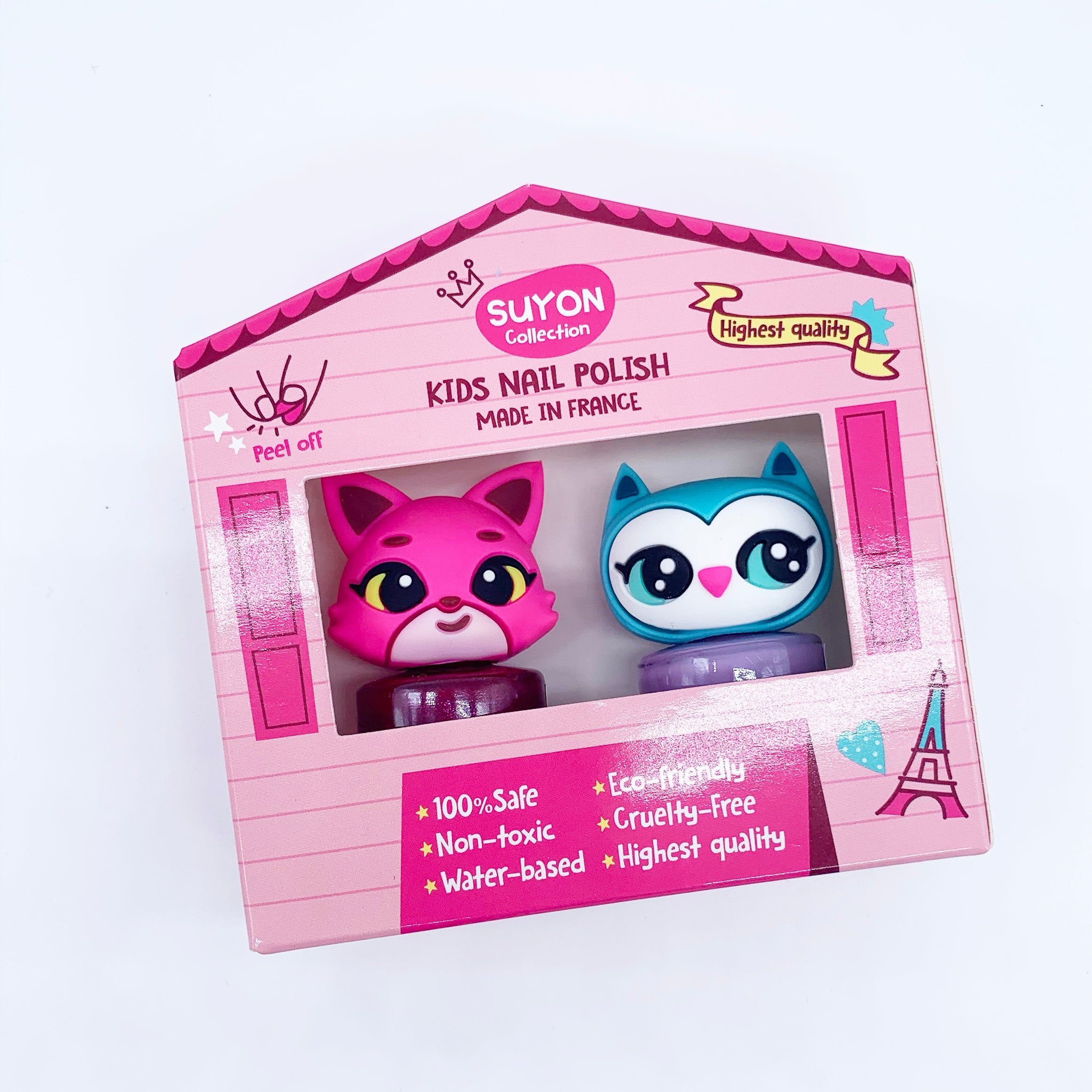 Set de 2- Barniz de Uñas Tina & Koko "Rojo obscuro y Rosa Claro"