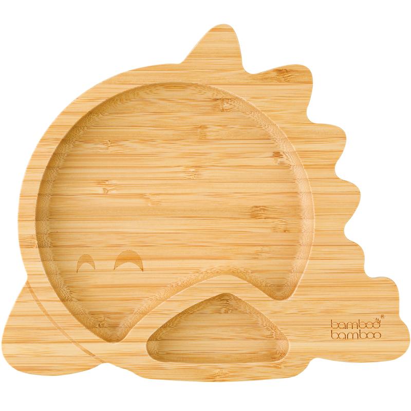 Plato con Divisiones Bamboo Bamboo Dinosaurio