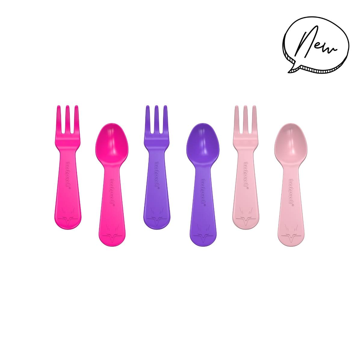 Mini Cubiertos The Lunch Punch Juego de 6 piezas Rosa