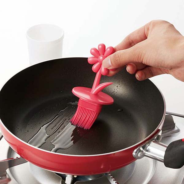 Mini Brocha de Silicon Flor Roja