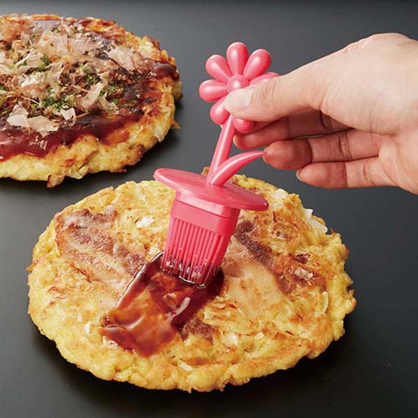 Mini Brocha de Silicon Flor Roja