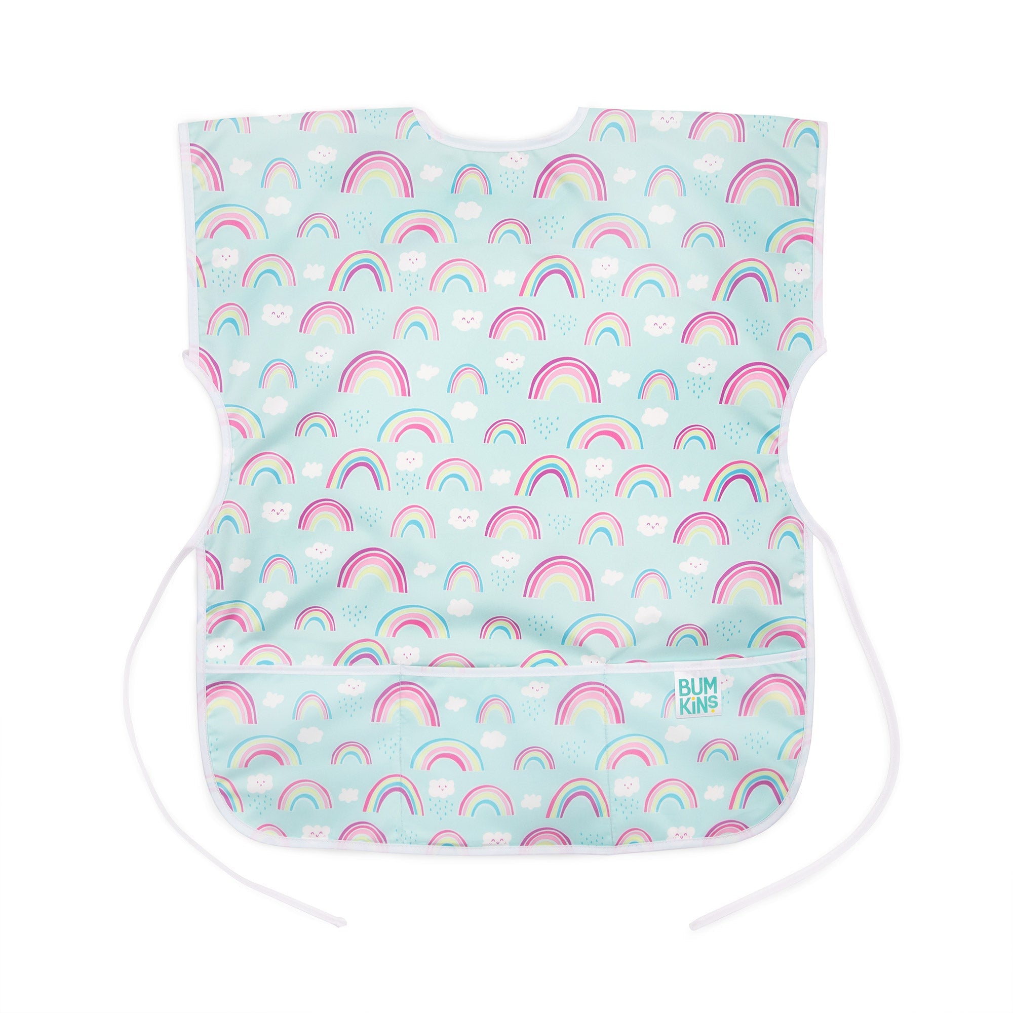 Babero Manga Corta Smock BUMKINS Impermeable Arcoiris