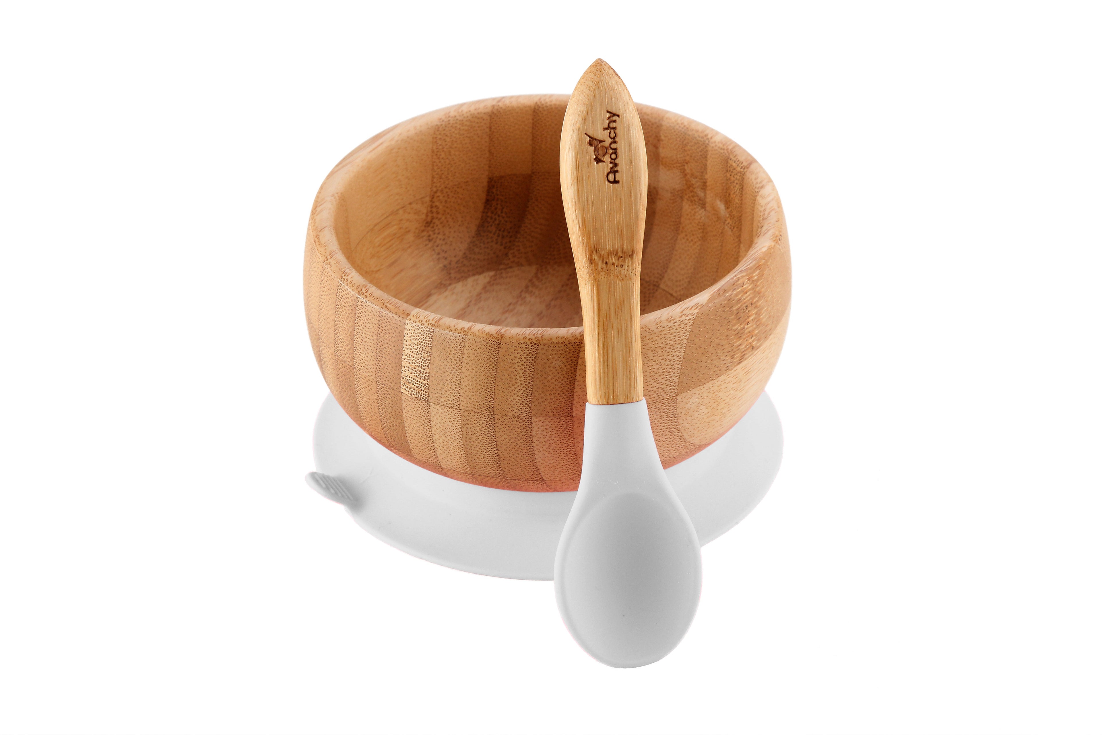 Bowl de Bambú AVANCHY para Bebé con base antiderrapante