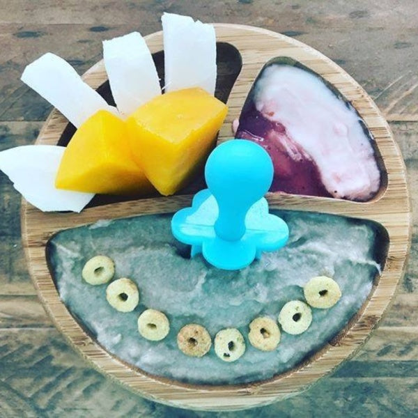 AVANCHY Plato de Bambú para Bebé con ventosa adherible