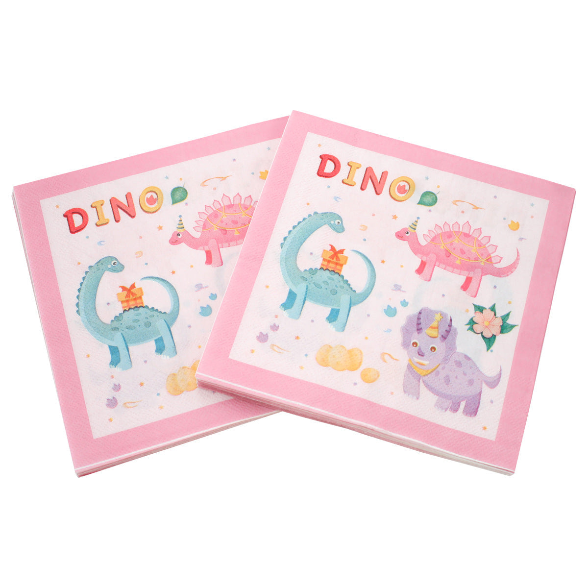 Servilletas Dinosaurios Rosa