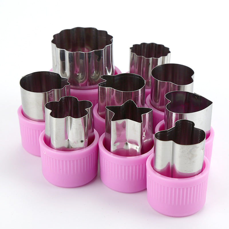 Cortadores Veggie Acero Inoxidable paquete de 9 piezas