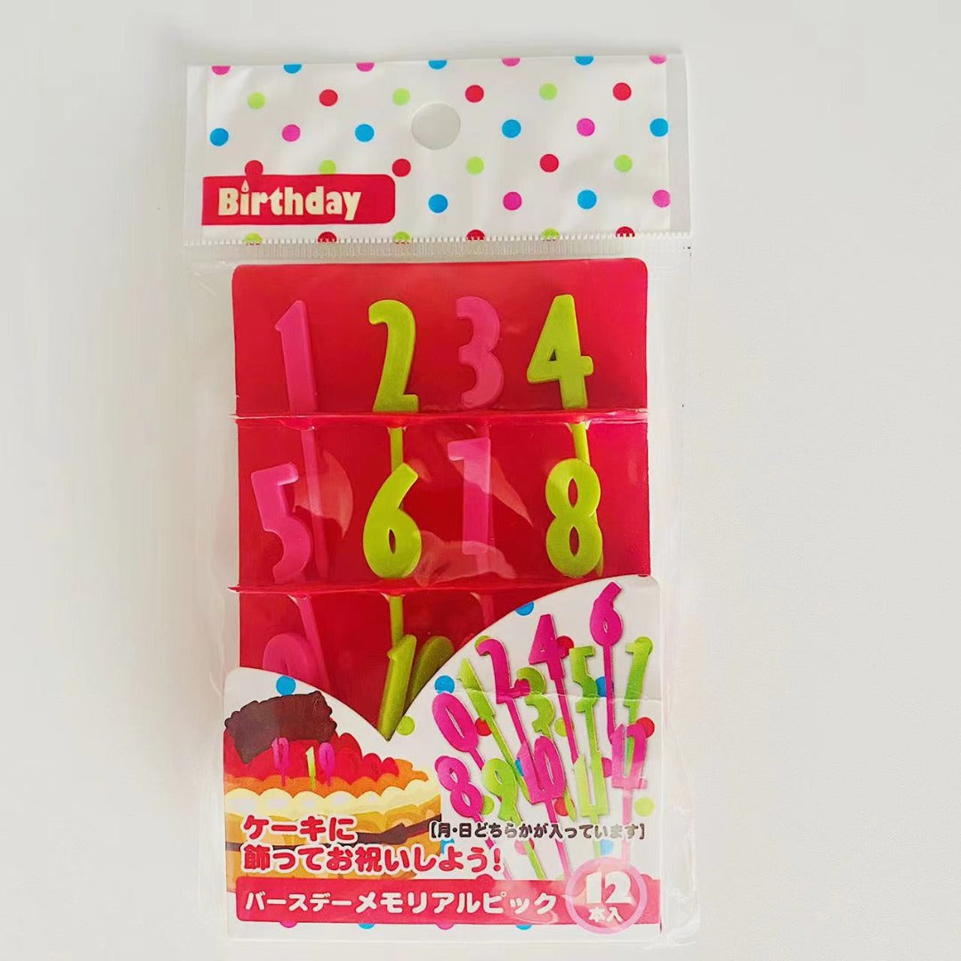 Palillos Números Feliz Cumpleaños