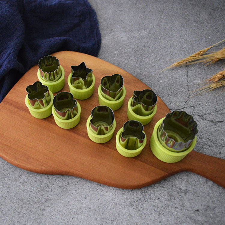 Cortadores Veggie Acero Inoxidable paquete de 9 piezas