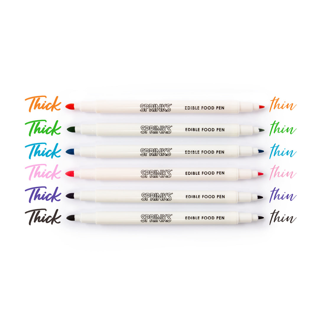 Plumones Comestibles SPRINKS Doble Punta Seis piezas