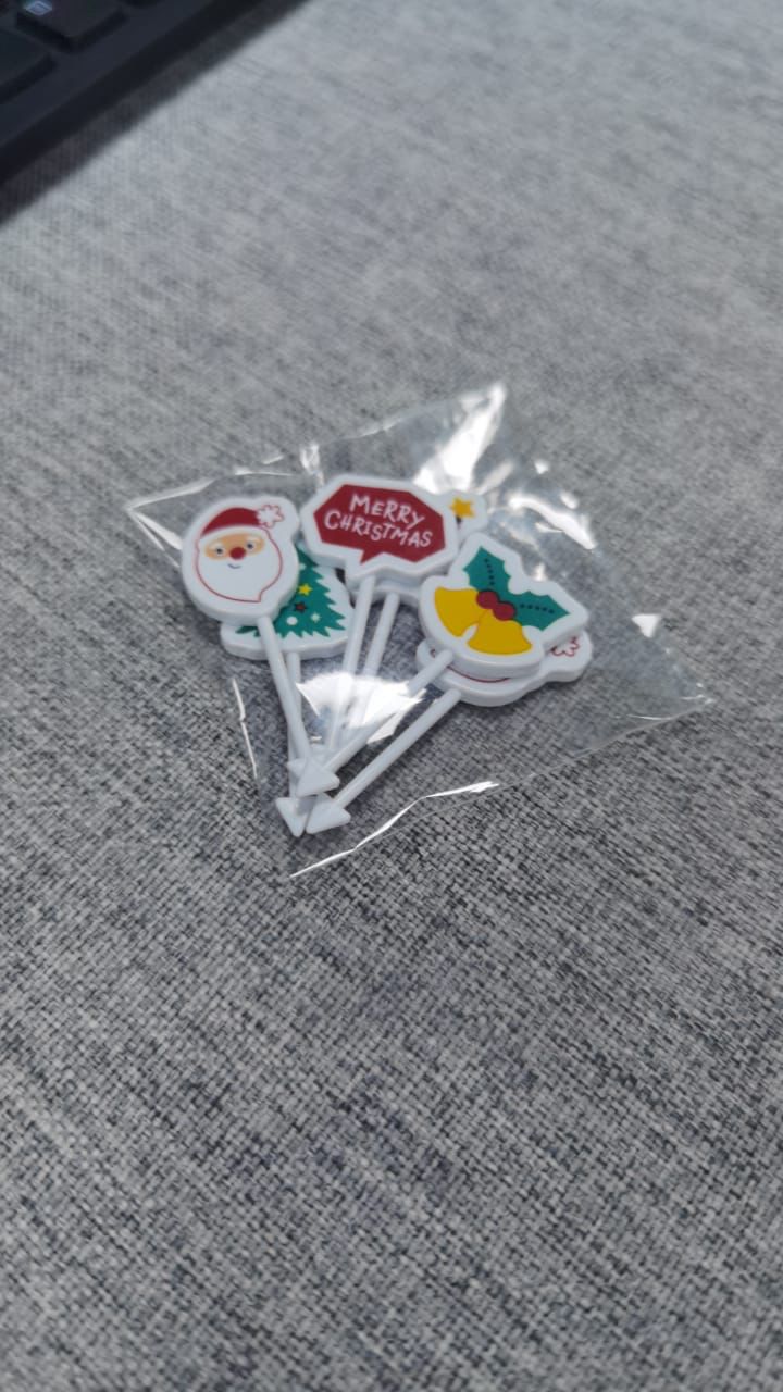 Palillos Navidad Campanas Merry Christmas