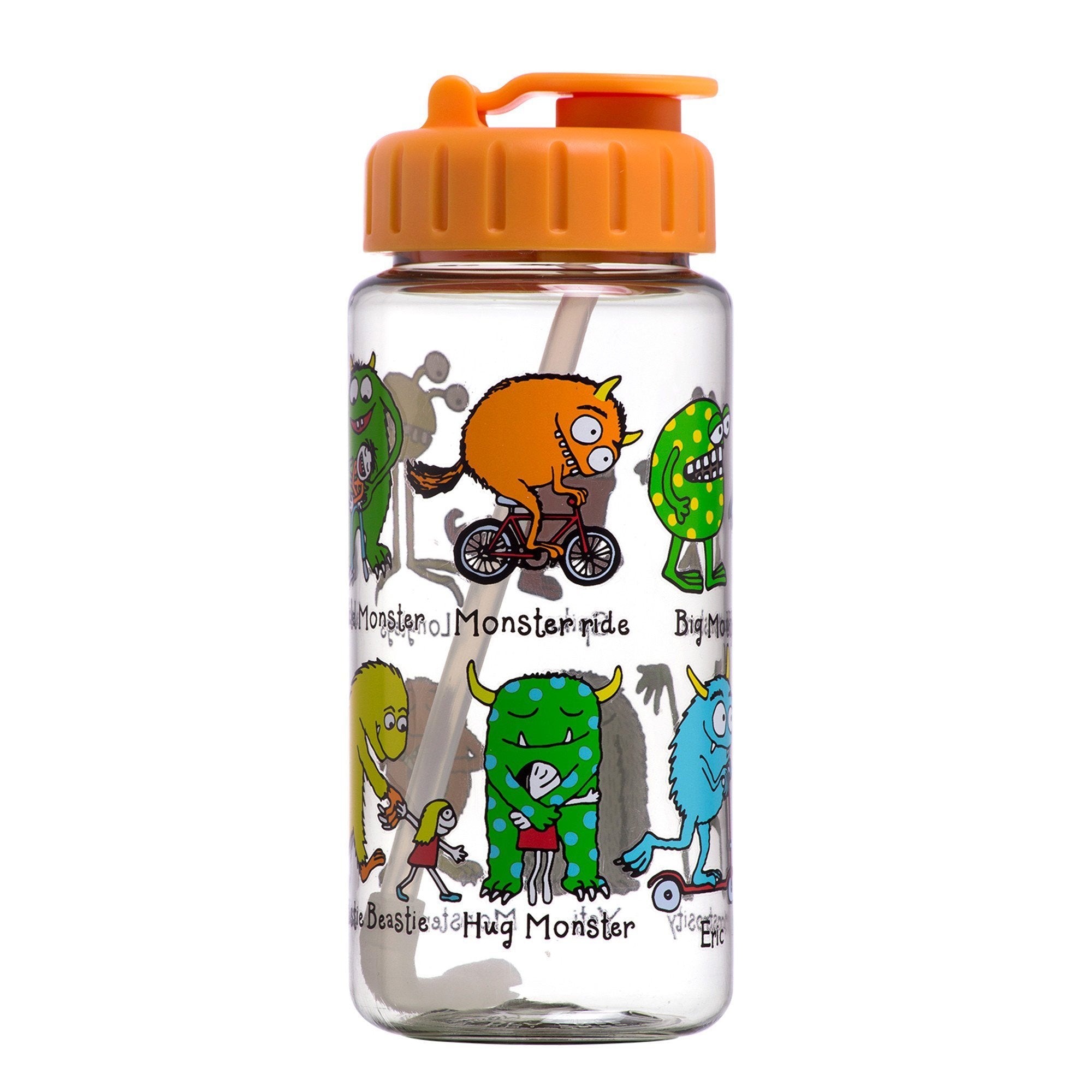 Tritan Drinking Bottle wiht removable Pop Up Straw Monters