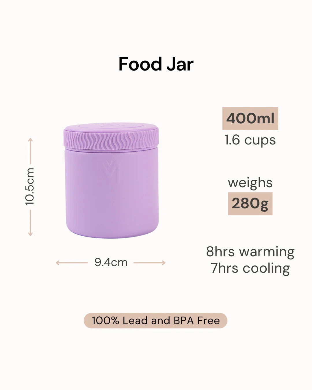 PREVENTA MONTII Food Jar Kids 400 ml Mojito