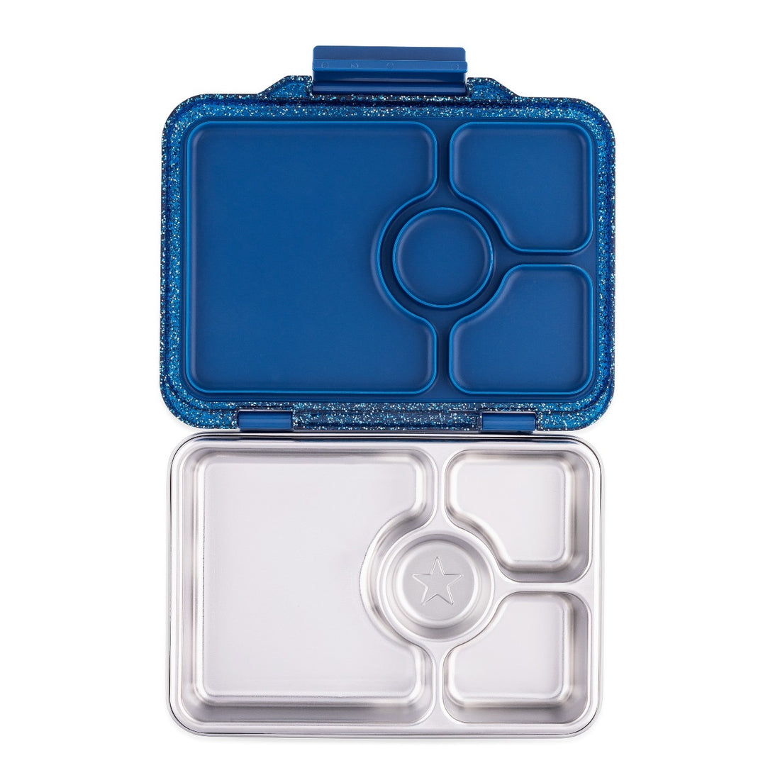 Lonchera Yumbox Pret Acero Inoxidable Azul GLITTER